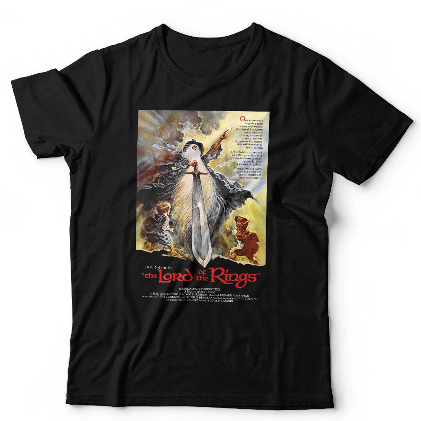 LOTR 1978 Animated Movie Poster Unisex & Kids T Shirt Vintage Retro Tolkien