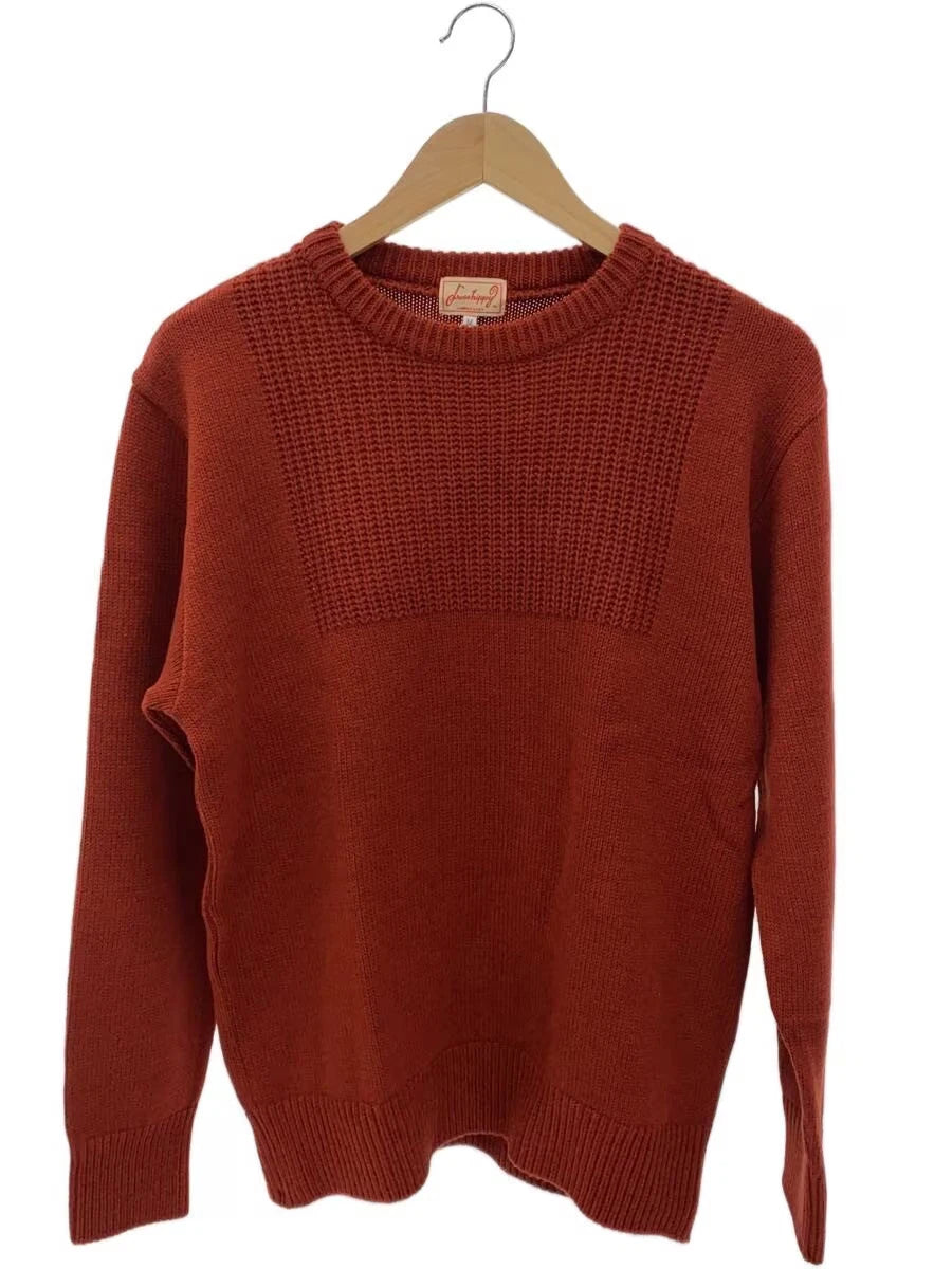 Dress hippy knit sweater (thick) M size, acrylic, red, solid color