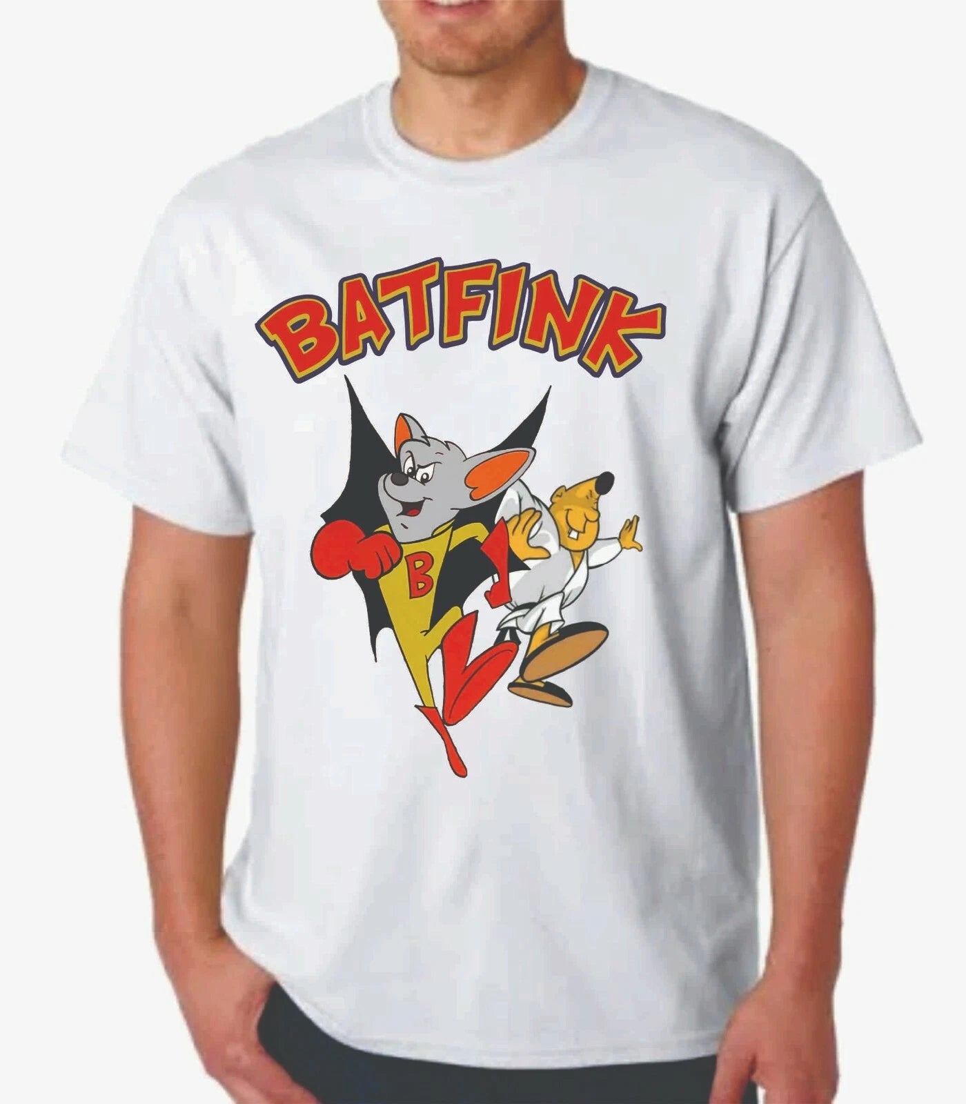 BATFINK SATURDAY MORNING CARTOON T-SHIRT CEREAL FANS BAT FINK KARATE