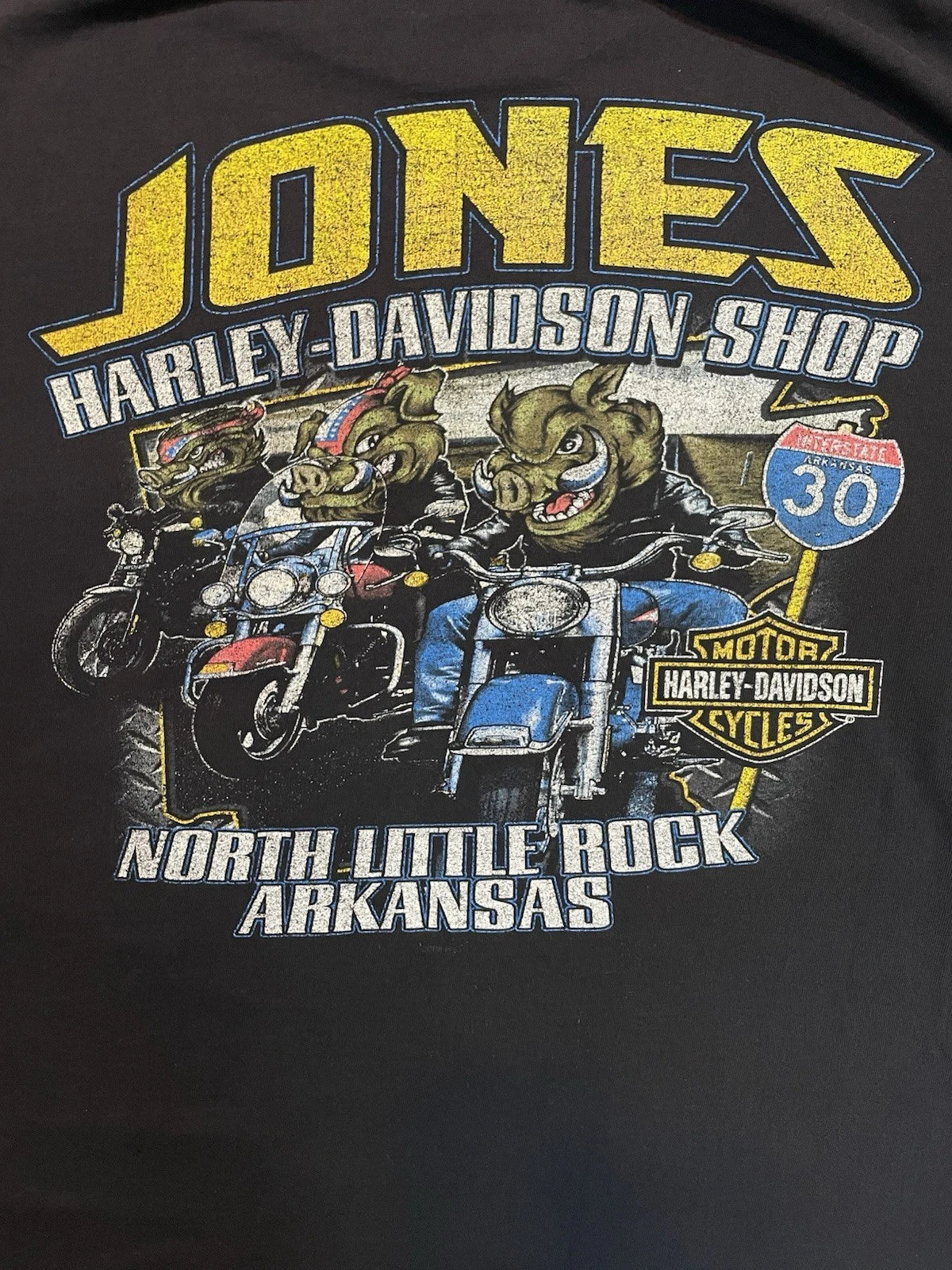 Harley Davidson 2XL T Shirt Beater Tank Jones Little Rock Arkansas Y2K USA MADE
