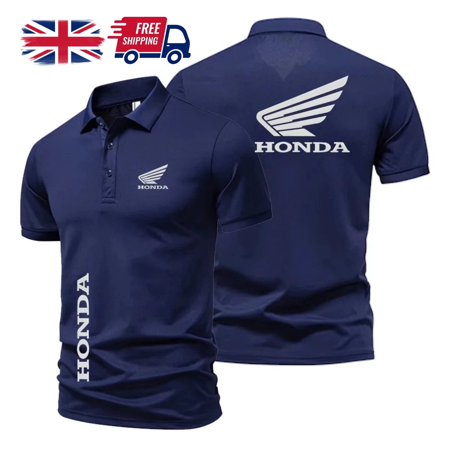 Men's and Women's Short-Sleeved T-Shirt Honda Racing POLO T-Shirt Motorcycle UK