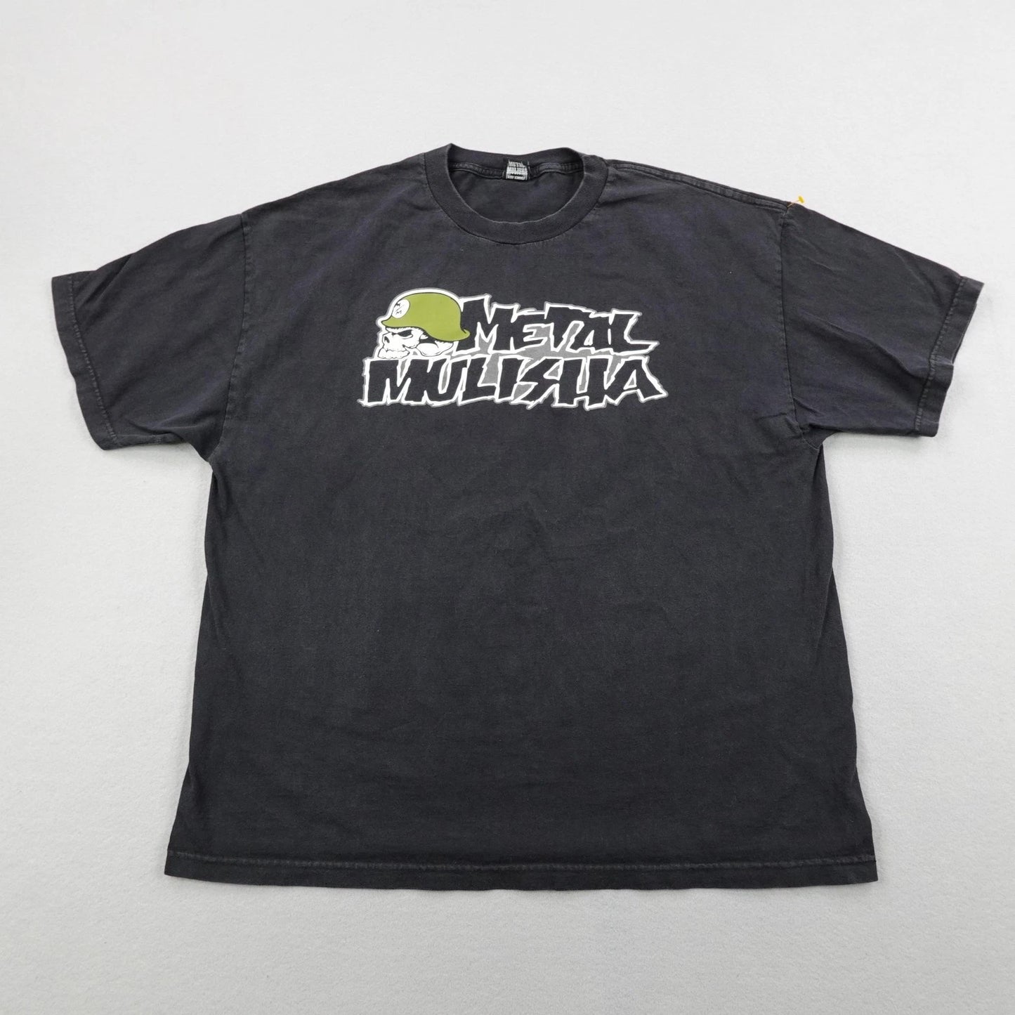 Vintage Metal Mulisha Shirt Mens 2XL Black Skull Helmet Motocross Skater Y2K