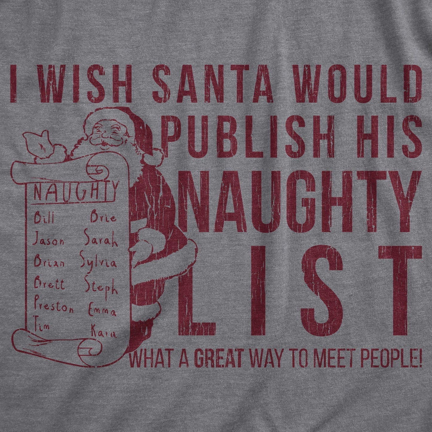 I Wish Santa Would Publish His Naughty List Men's T Shirt