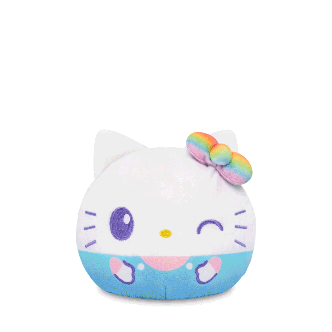 Rainbow Skies Hello Kitty 4" Reversible Plushie