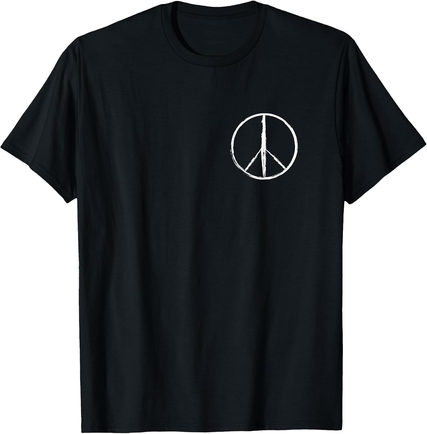 Hippie Rainbow Peace Sign On Pocket Hippie T-Shirt