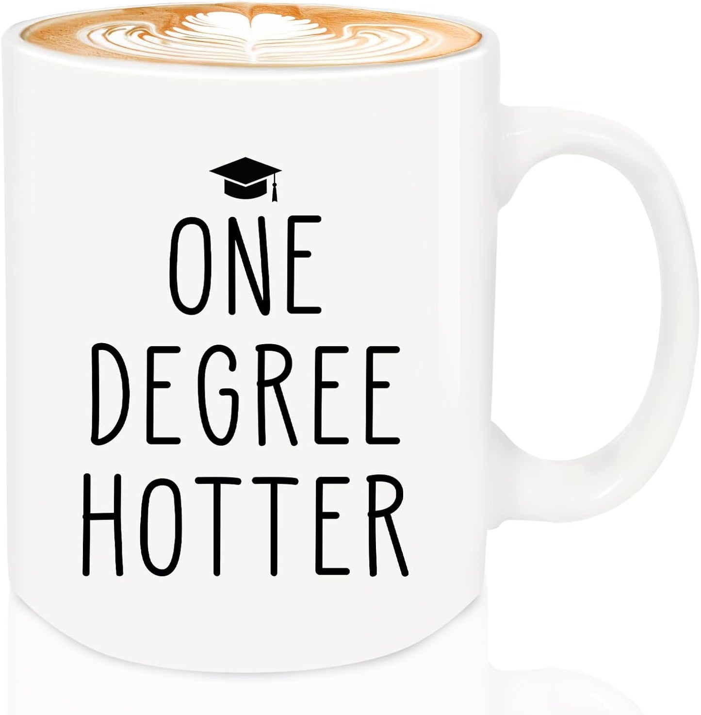 Graduation Gifts, One Degree Coffee Mug, Funny Graduation Gifts for Her, Master's Degree PhD Graduates Grad College Gift for Him Friends, Ceramic Mug Dishwasher & Microwave Safe (White-ONE DEGREE)