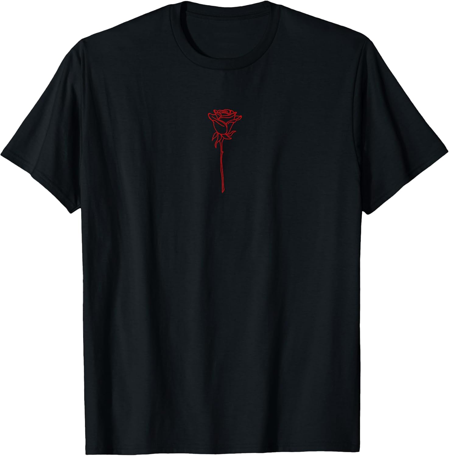 Minimalist Aesthetic Red Rose Soft Grunge Punk Goth Artsy T-Shirt