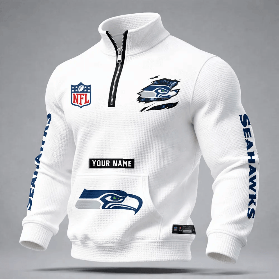 Seattle Seahawks Durable Quarter-Zip Performance Sweatshirt