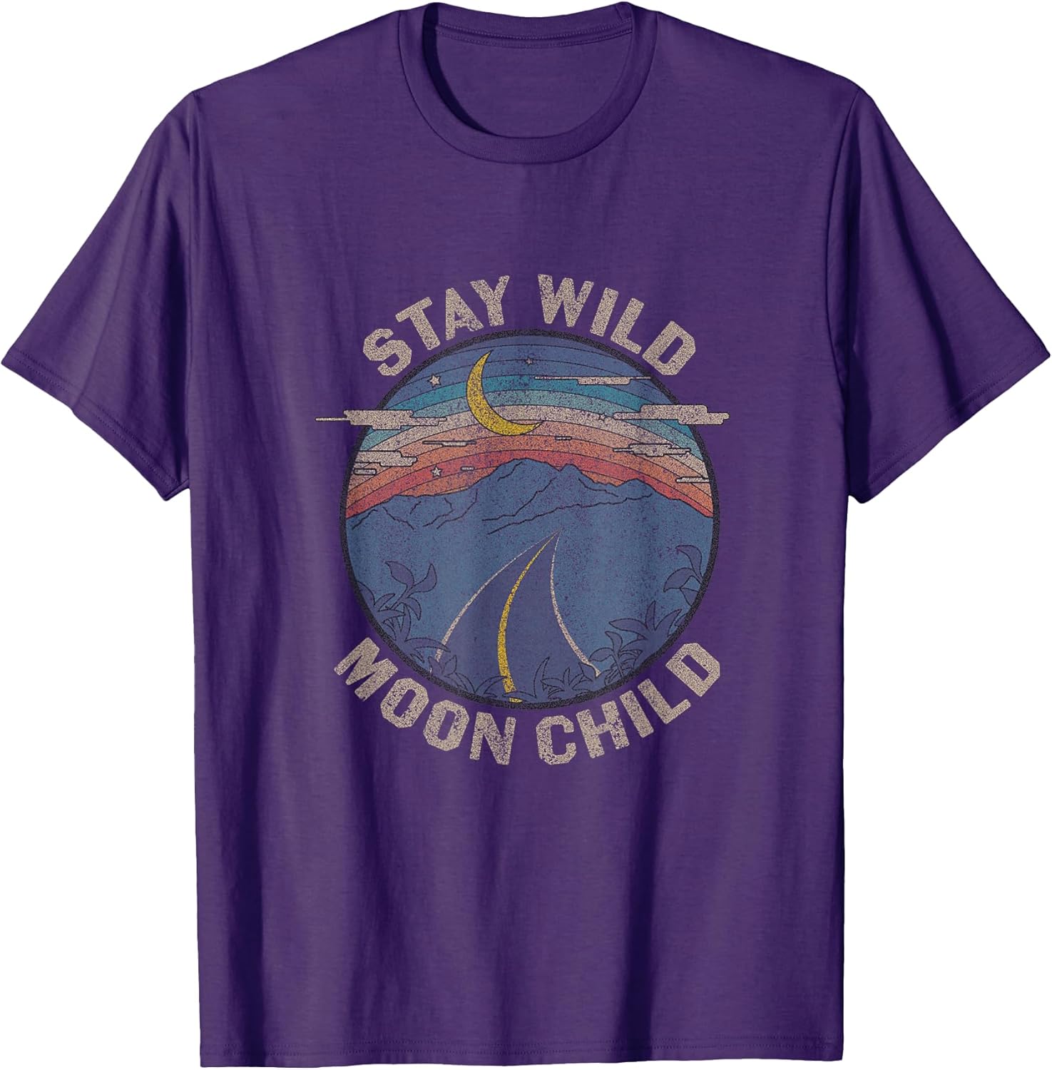 Distressed 70’s Stay Wild Moon Child
