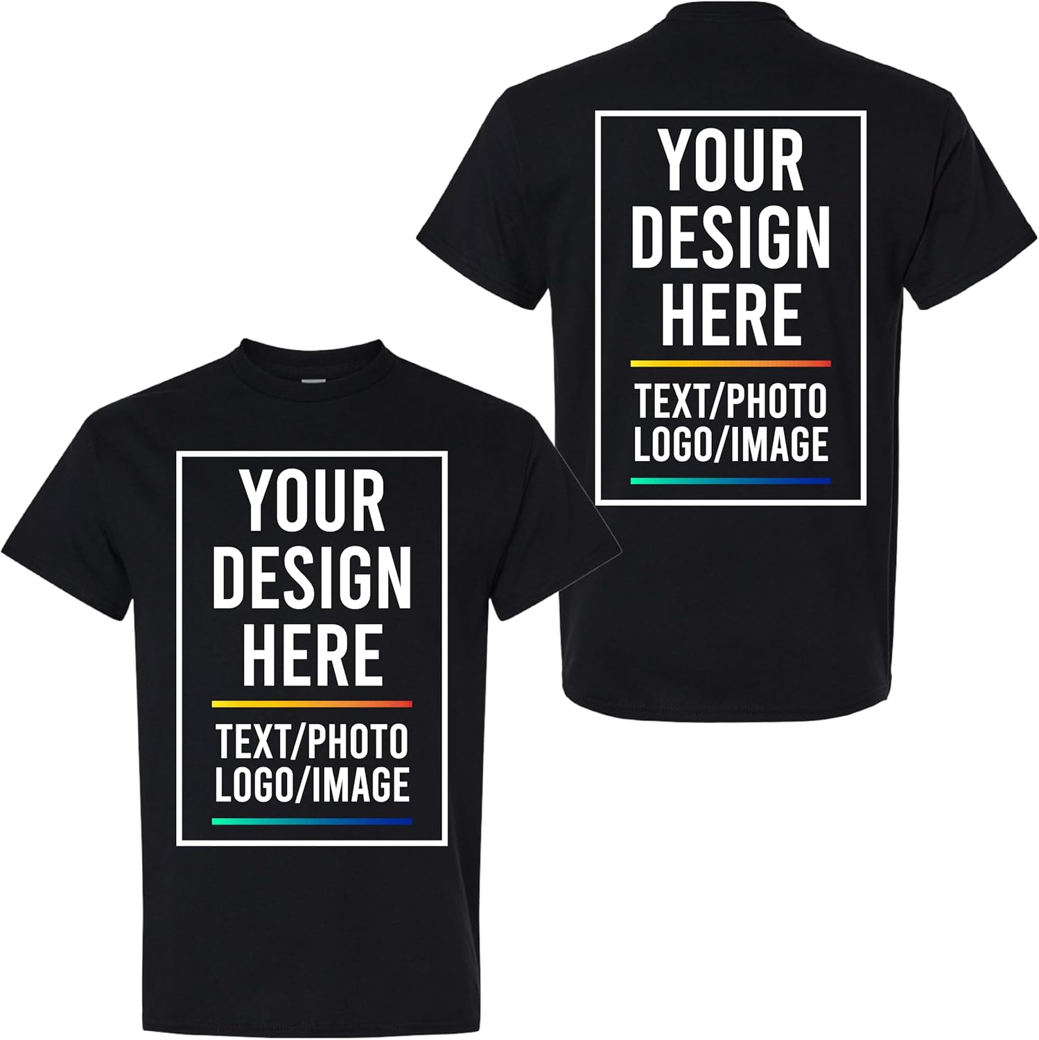 Custom T-Shirt with Image & Text | Design Your Own Unisex Tshirt | Unisex Cotton Tee for Men & Women