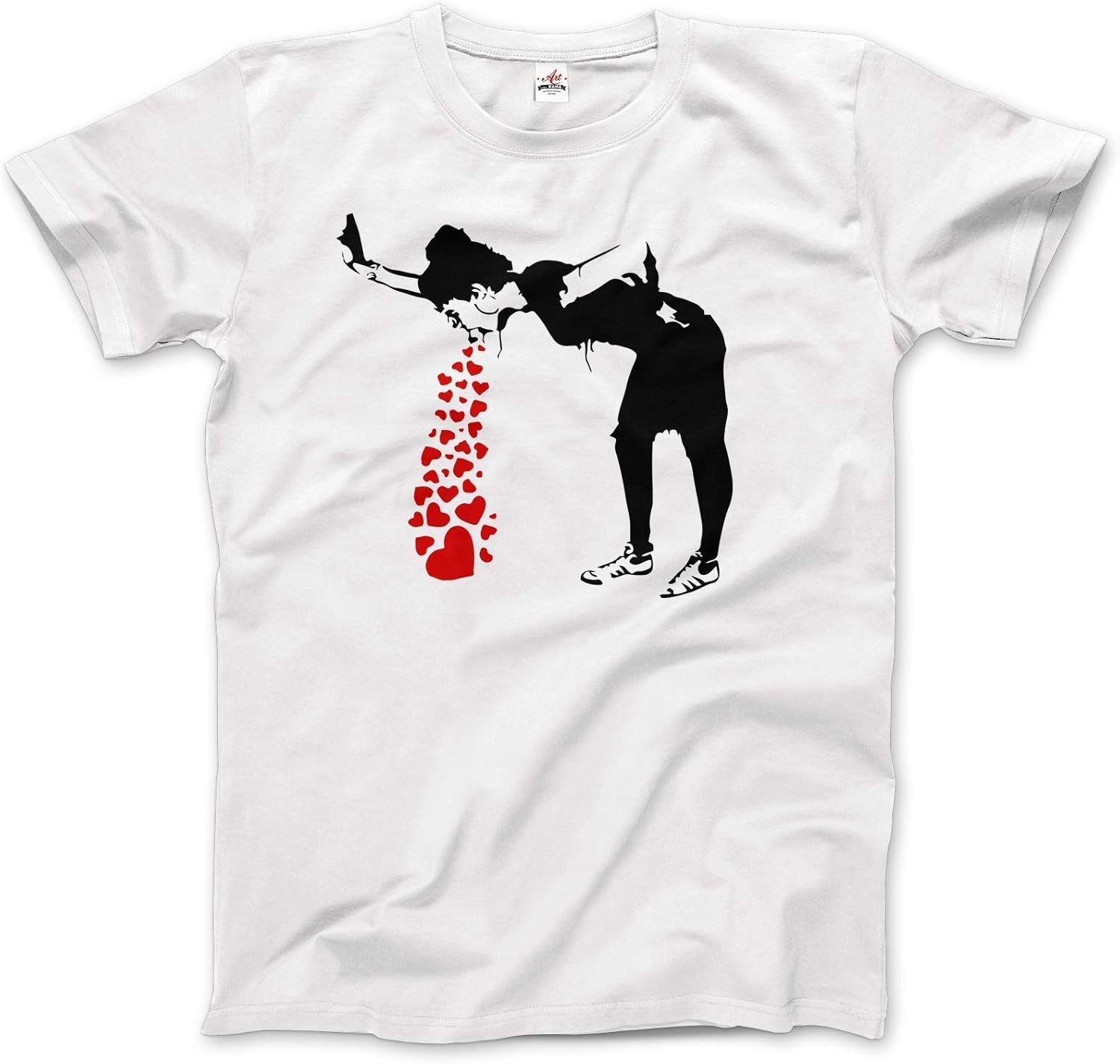 Lovesick - Banksy, Streetart Grafitti Artwork T-Shirt (Adults, Kids, Short & Long Sleeve) Grey