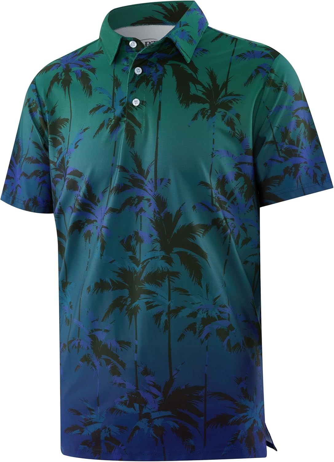 Golf Shirts for Men, Moisture Wicking Hawaiian Polo Shirts Dry Fit with Print and Short Sleeve