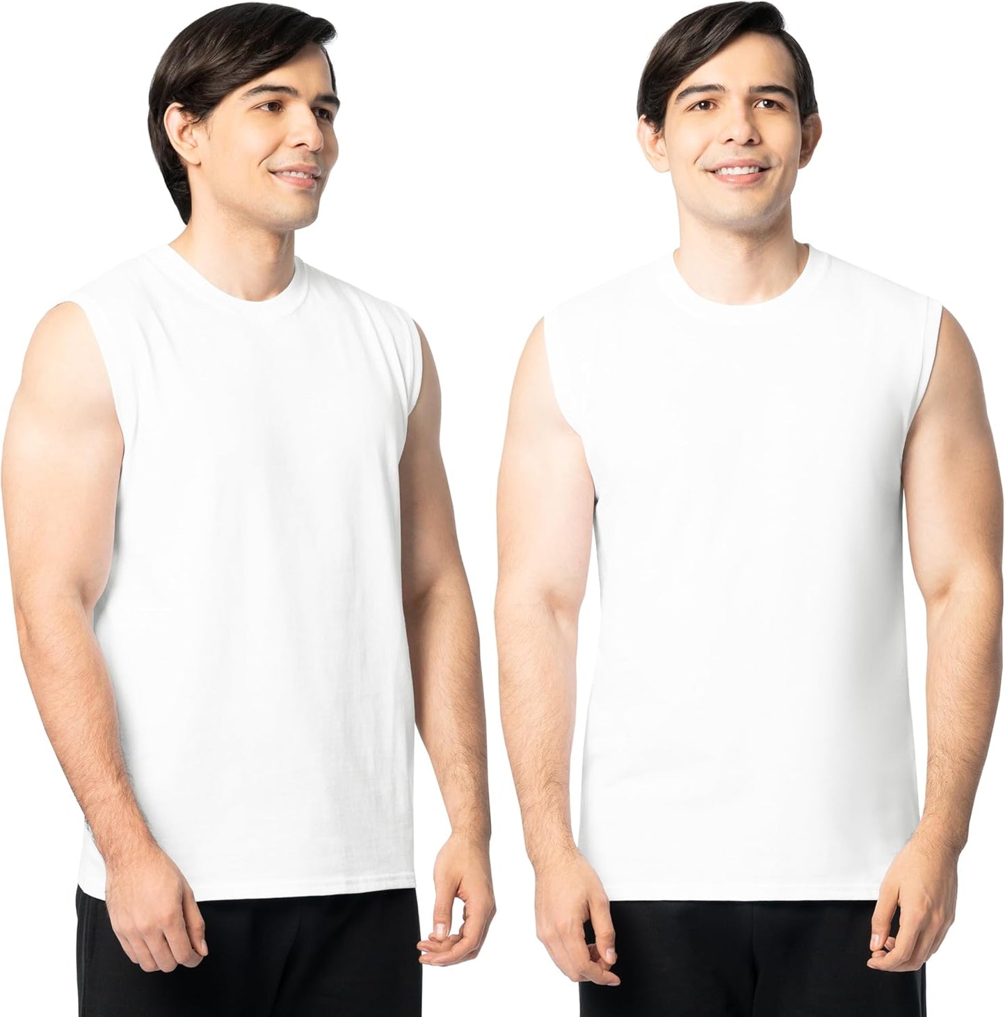 Men's Eversoft Cotton Sleeveless T Shirts, Breathable & Moisture Wicking with Odor Control, Sizes S-4X