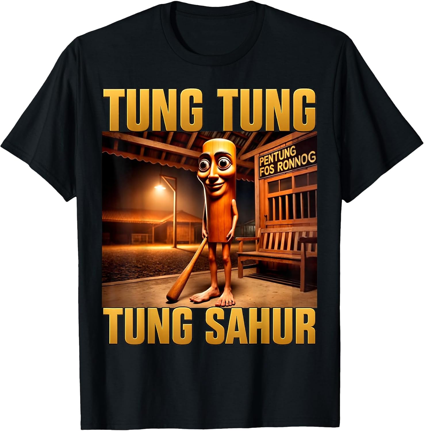 Tung Tung Tung Sahur Brainrot Meme T-Shirt