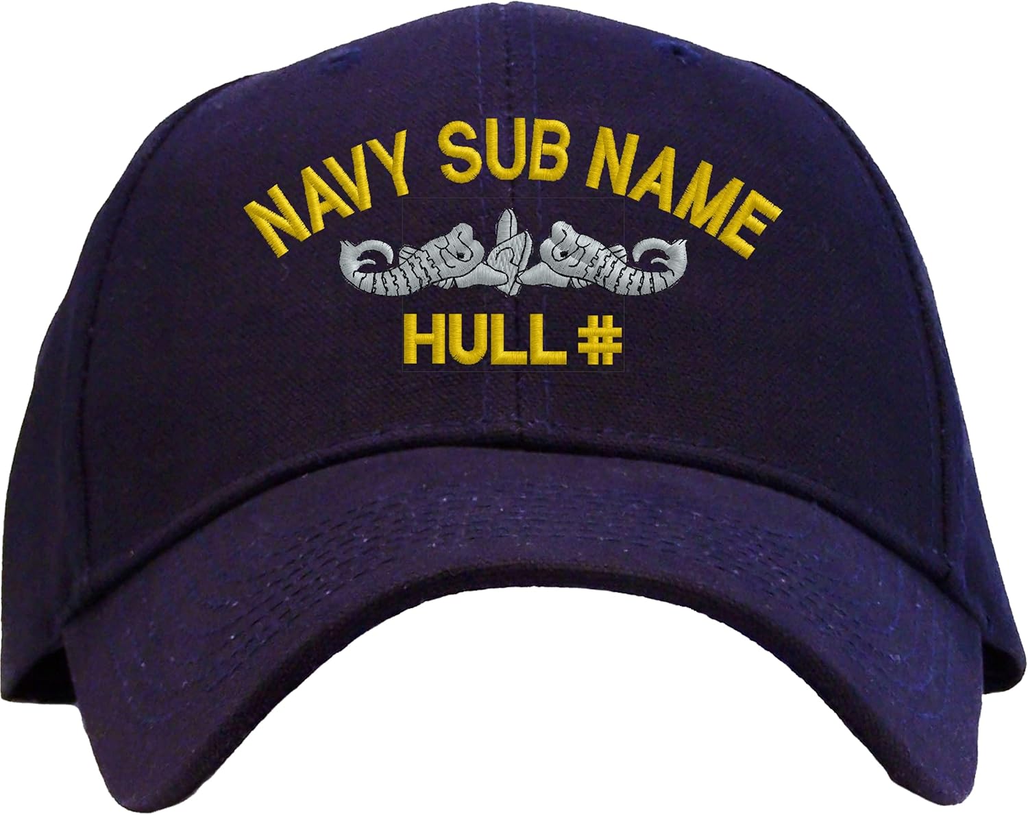 US Navy Submarine with Name of Your Choice Personalized Embroidered Baseball Cap Customized