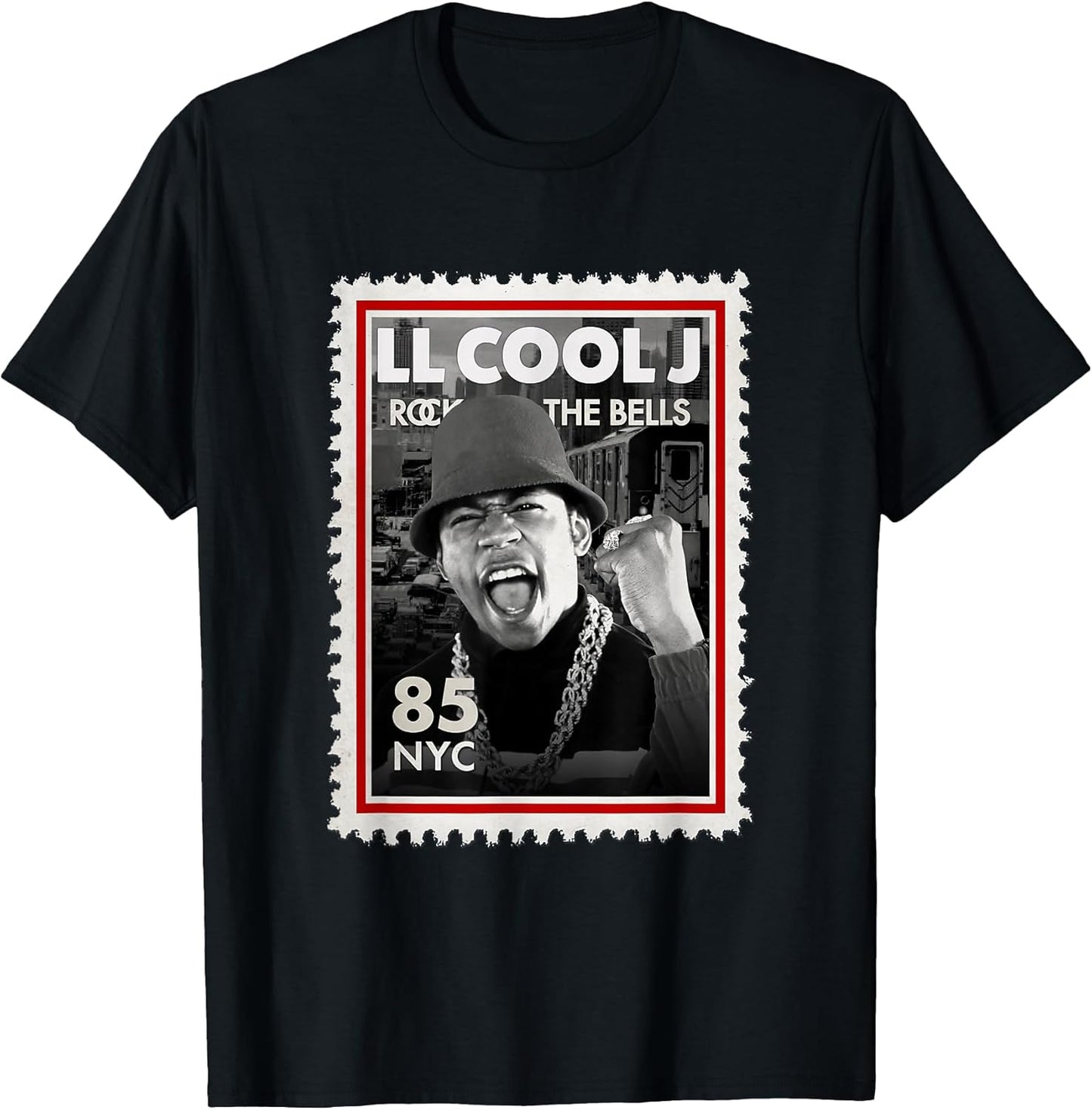 LL Cool J Rock The Bells NY 85 Stamp | 90's Vintage Legends T-Shirt