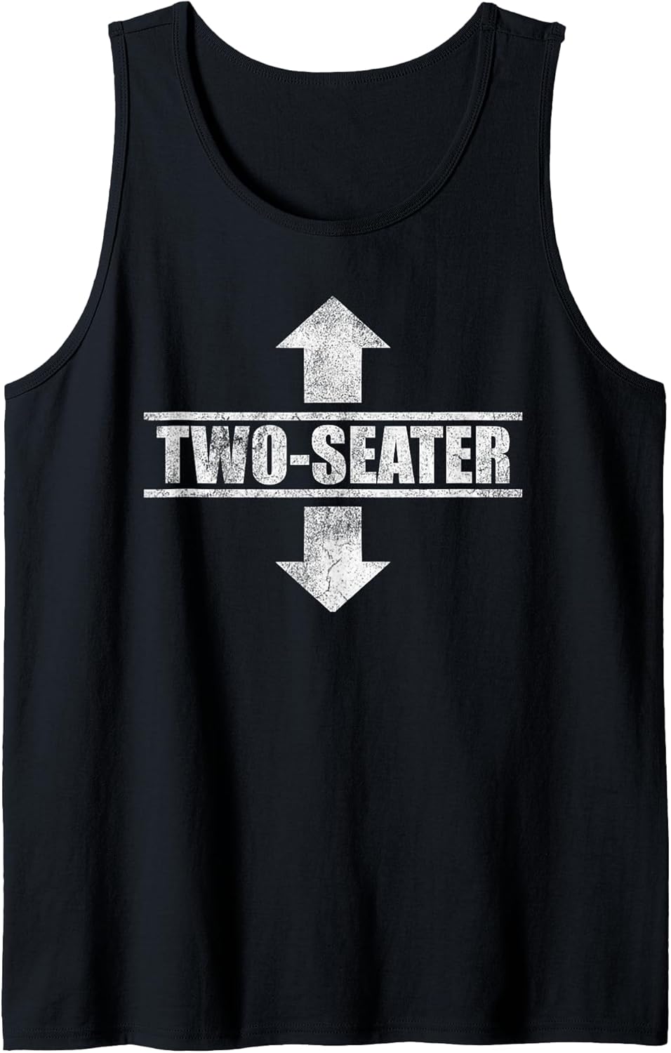 Mens Two Seater funny adult humor Popular Quote Tank Top