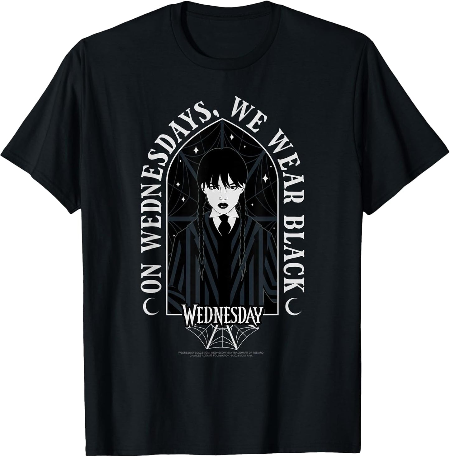 On Wednesdays We Wear Black Goth Portrait T-Shirt