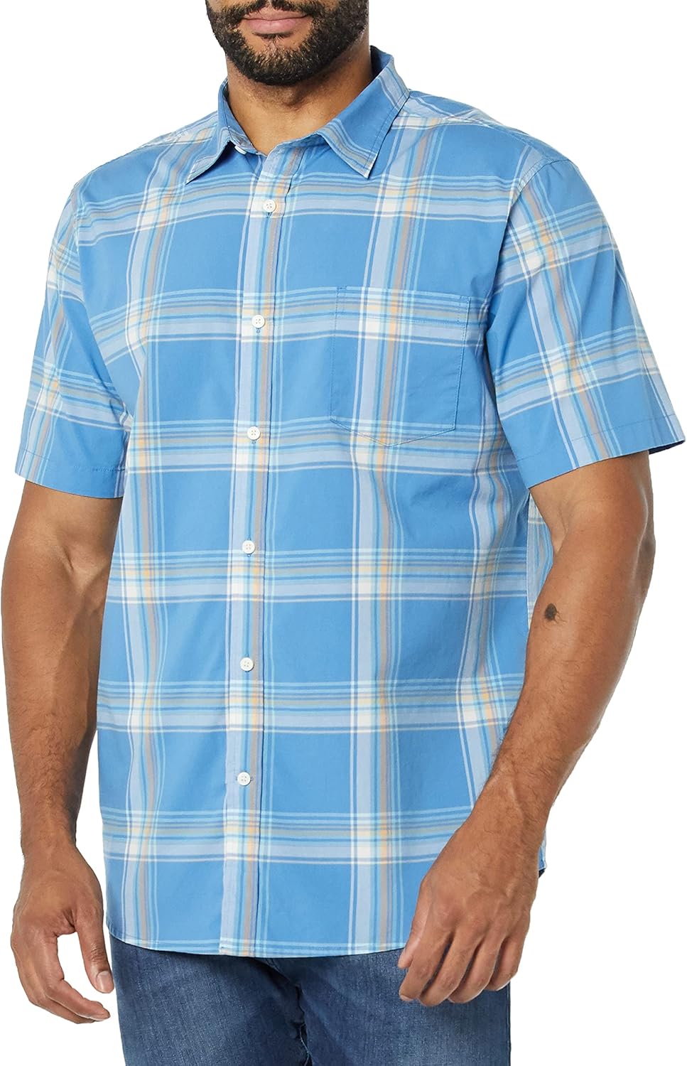 Men's Slim-Fit Short-Sleeve Poplin Shirt