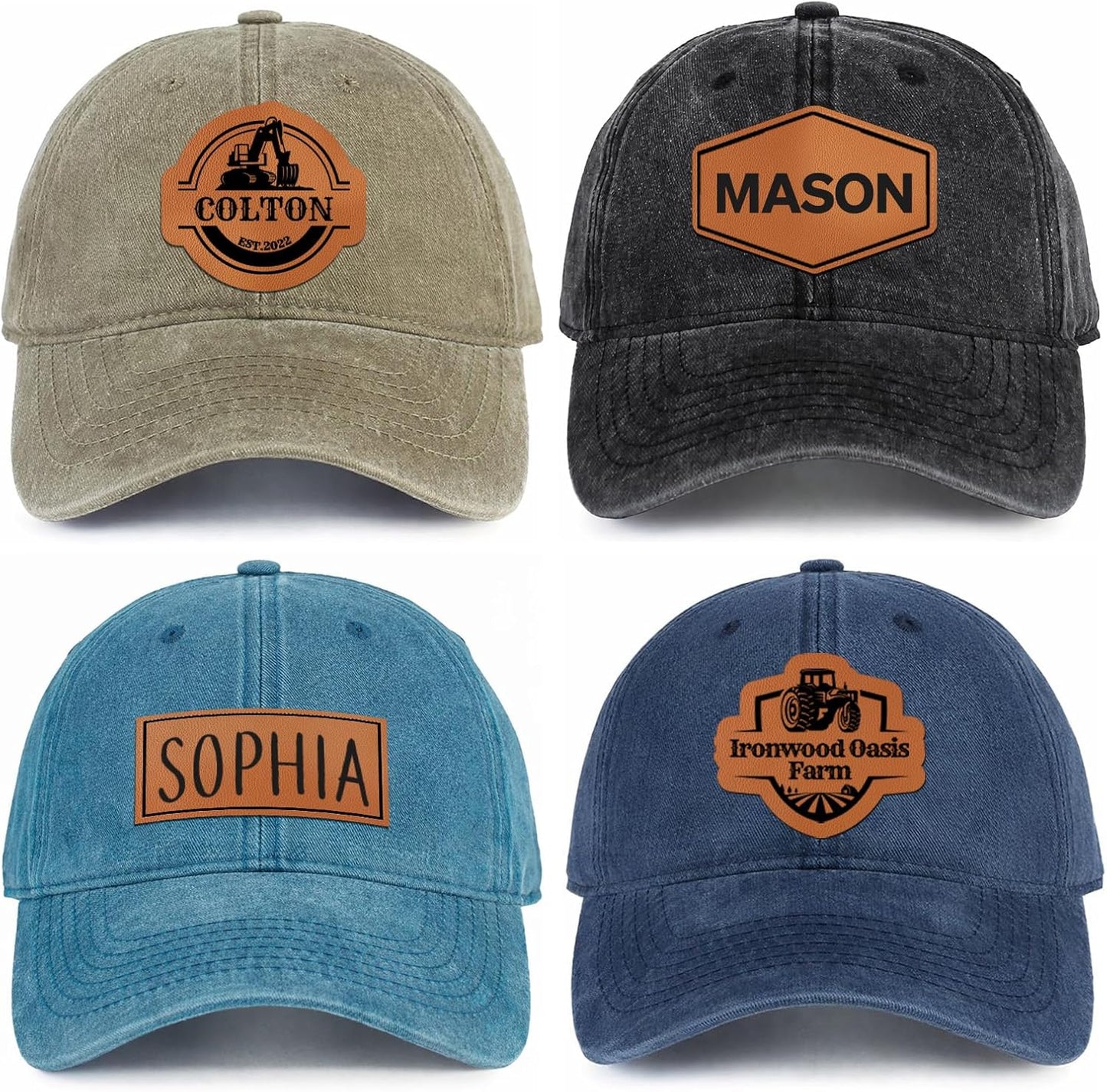 Personalized Toddler Baby Baseball Hats,Custom Caps with Name,Adjustable Snapback Truck Caps for Infants,Children and Adults