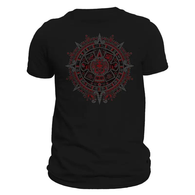 Aztec Mexica Calendar 2.0 Mesoamerican Culture Tenochtitlan T-Shirt Casual Crewneck