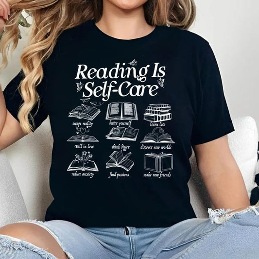 Bibliophile Reading Tshirt | Retro 90s Y2k Bookworm Book Lover T Shirt, Cute Boho Cottagecore Clothing, Baggy Tee, Bookish Womens Top Pullover Tee