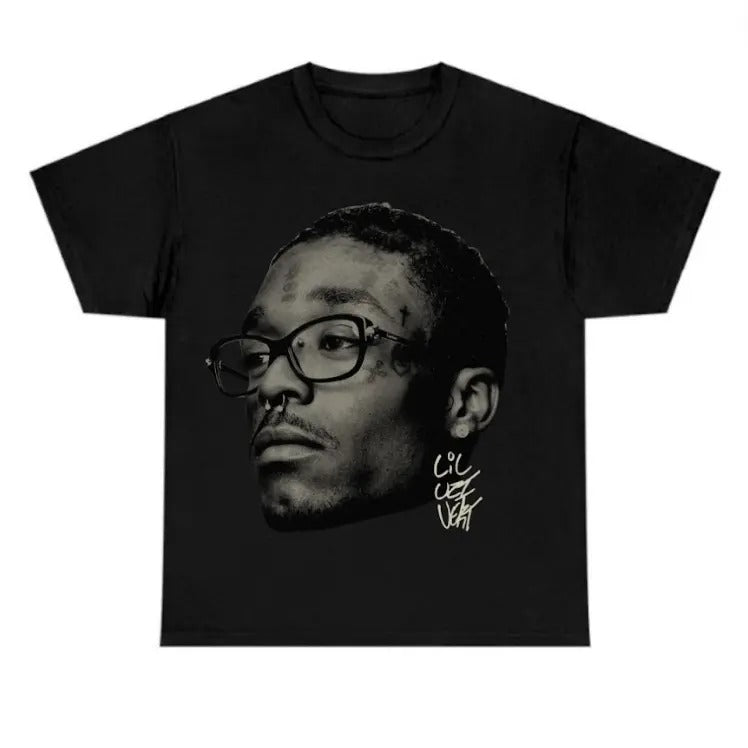 Big Face Lil Uzii Vert Black Tee - Men's Casual T-shirt - Menswear