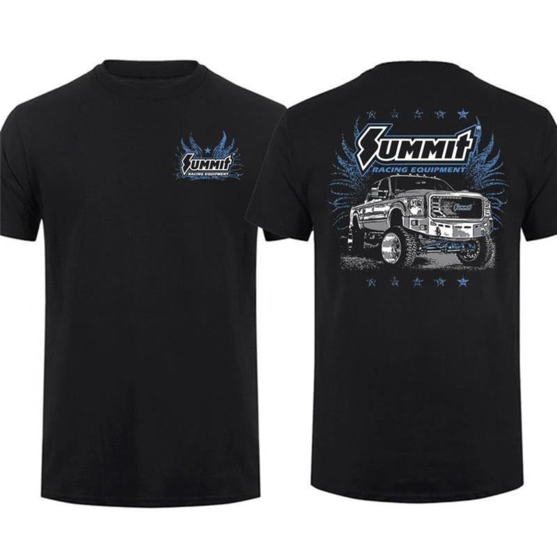 Big Trucks Big Power Summit Racing Style T-shirt Speed Style Performance Summer Menswear Car Parts Short Sleeve Crew Neck With Graphic Design