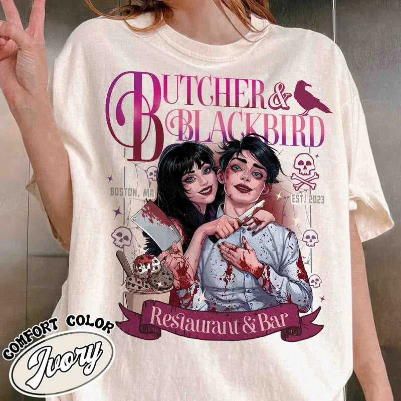 Butcher and Blackbird Tshirt Butcher and Blackbird Book Lover Gift Dark Romance Social Club Bookish Shirt Dark Romance Smut Gift