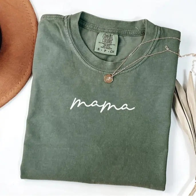 Comfort Colors Mama Shirt, Aesthetic Mother's Day Gift, Mom Appreciation Tshirt, Best Mom Ever Outfit, Cute Birthday Gift For Mother