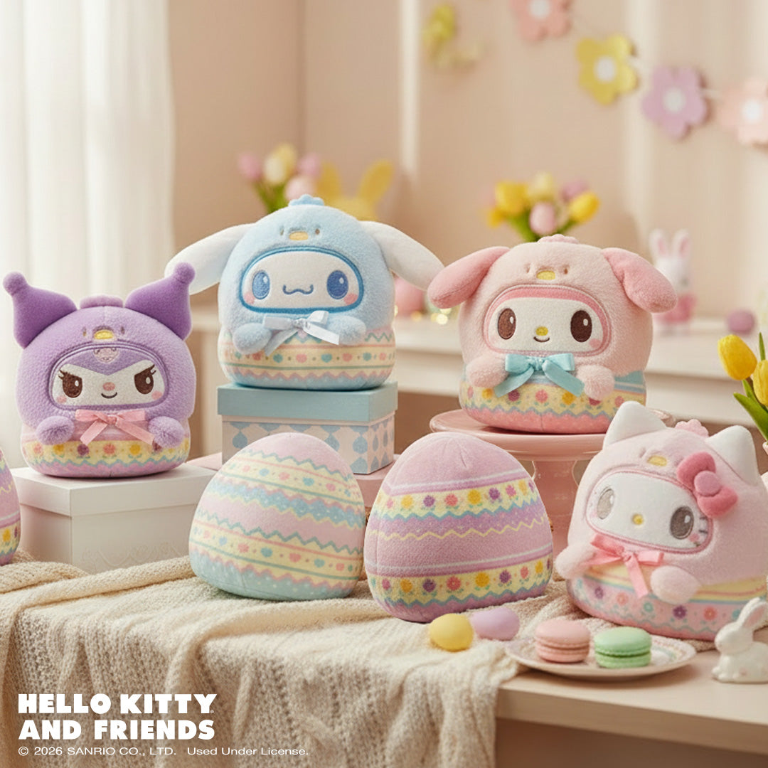 Hello Kitty and Friends 4" Reversible Easter Egg Plushie Bundle