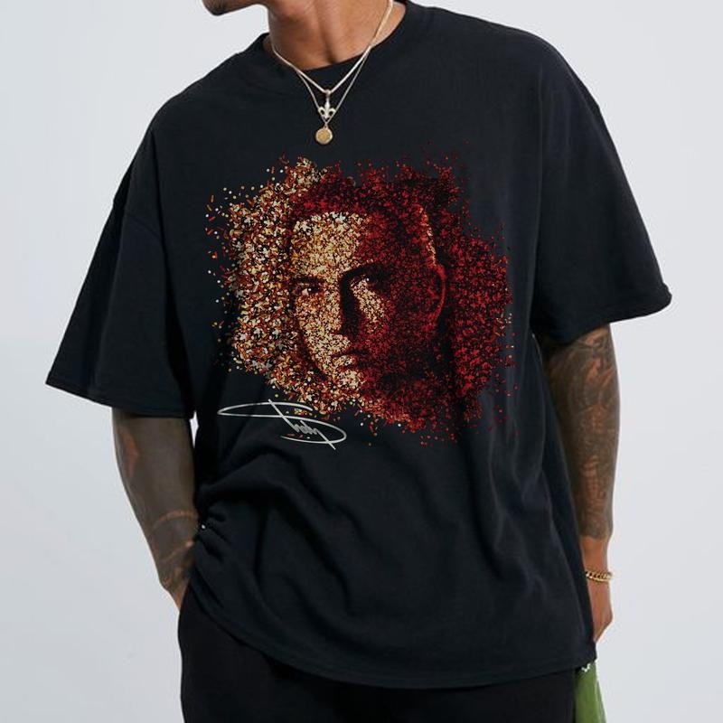 Eminem Face Print, Rapper T-Shirt, Face Print Shirt, Slim Shady shirt, Marshall Mathers, Rap Concert Shirt, Stocking Stuffer, Gifts for her