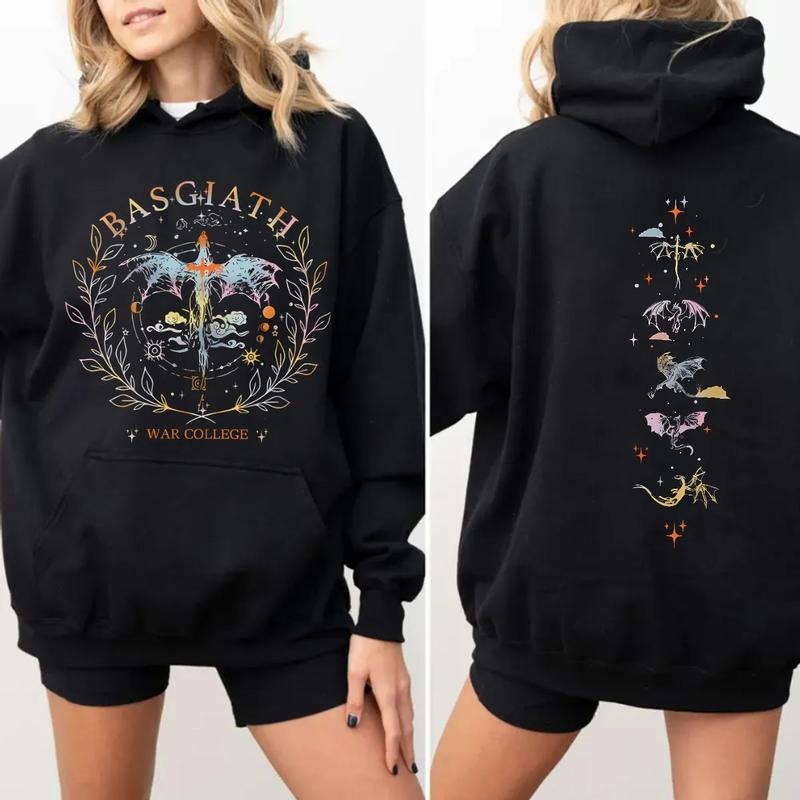 Fourth Wing Sweatshirt, Basgiath War College Sweatshirt, Dragon Rider, Violet Sorrengail, Fantasy Reader, Xaden Riorson, Riders Quadrant Pullover Tee