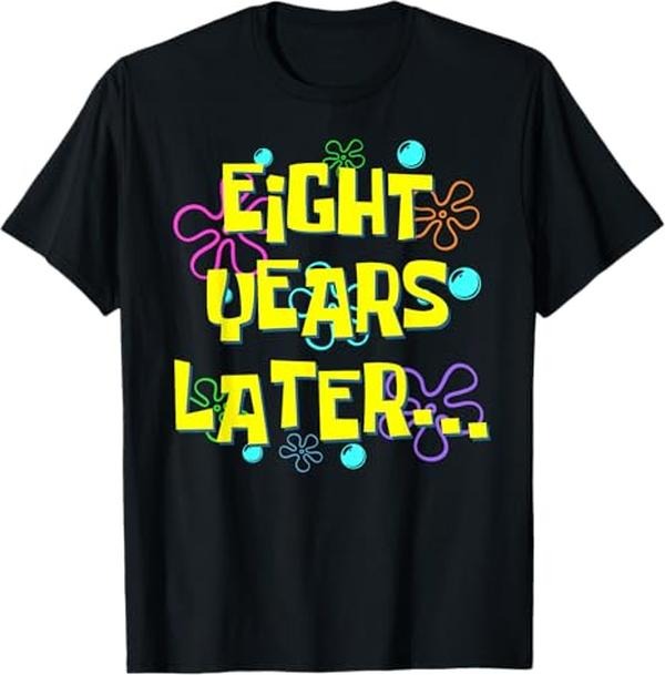 Funny Birthday Shirts, Eight Years Later 8th Birthday Party 8 Year Old Funny Meme T-Shirt - Menswear Top meme t-shirt