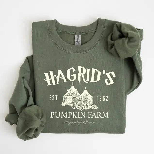Hagrid's 1962 Pumpkin Farm Sweatshirt, Magical Wizard Pumpkin Hoodie, Est 1962 Hagrid Home T-shirt, Halloween Pumpkin Shirt Comfortable Everyday