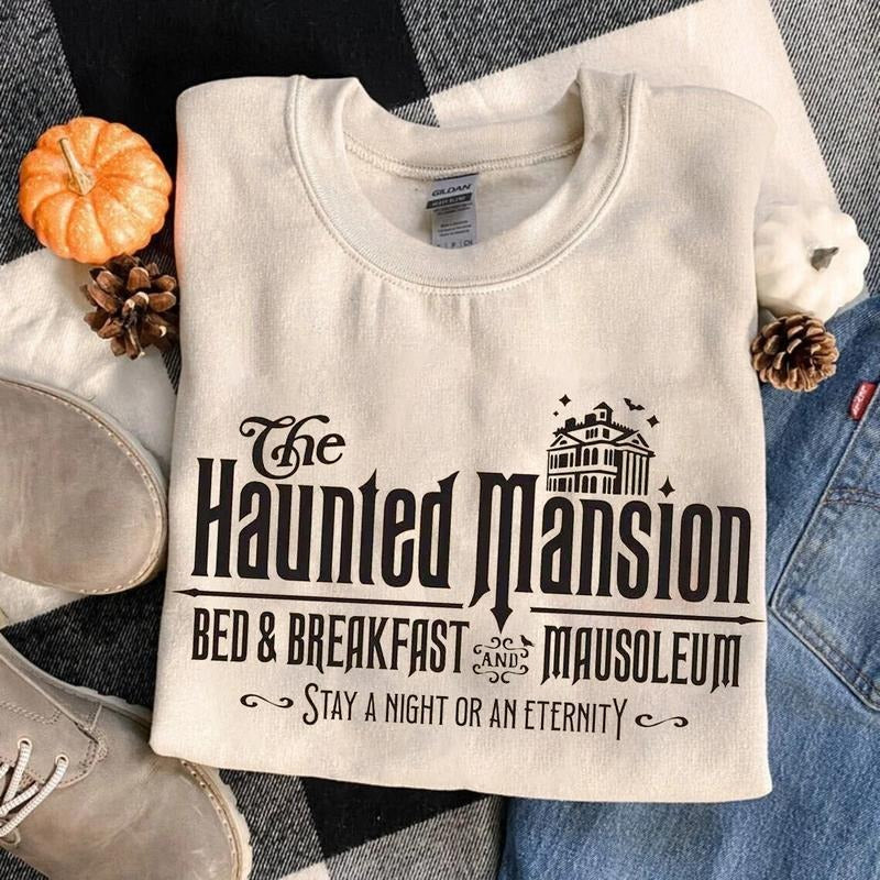 Haunted Mansion Hitchhiking Ghosts Madame Leota Welcome  Foolish Mortals Sweatshirt