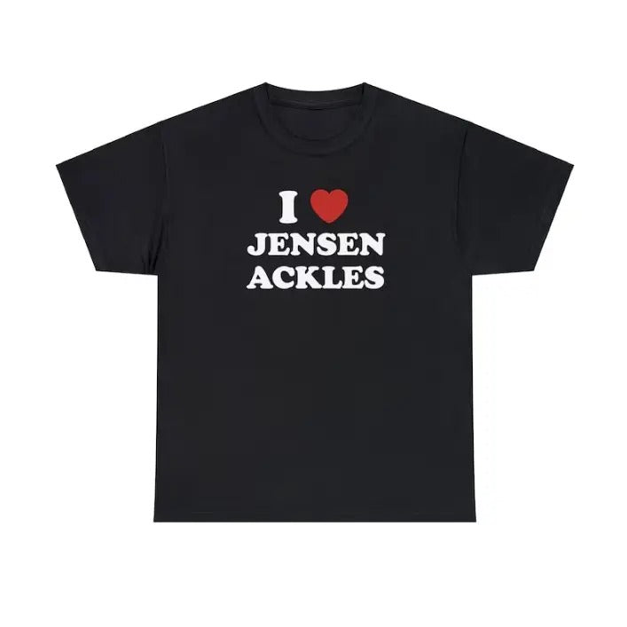 I Love Jensen Unisex Tee, Supernatural, Dean Winchester T shirt Menswear Top