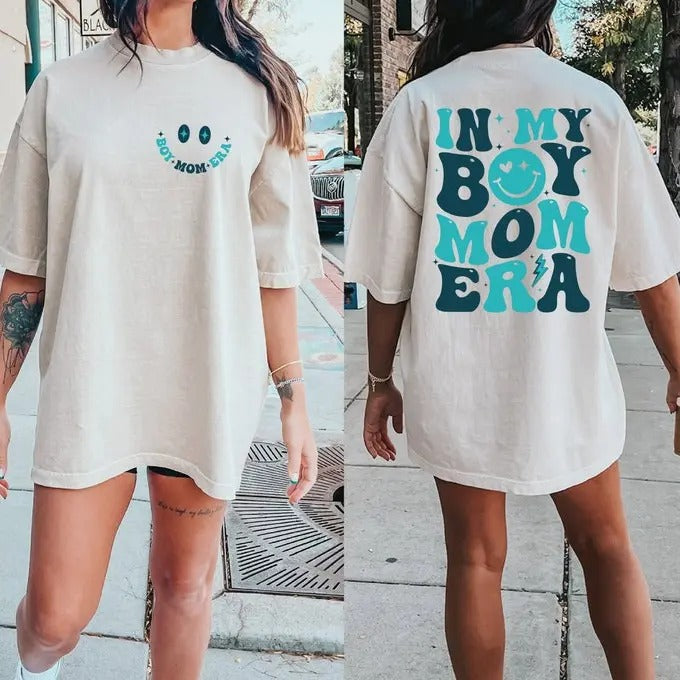 In My Boy Mom Era Shirt Breathable Casual Tshirt Outfit Breathable Casual Comfort Comfortable