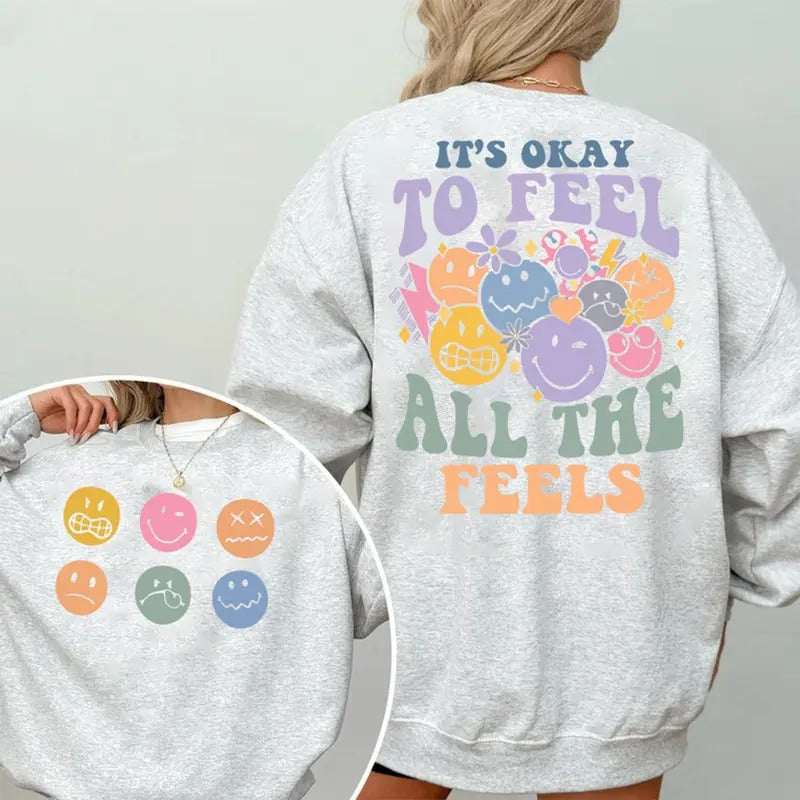 It's Okay To Feel All The Feels shirt, Mental Health shirt, Inclusion Shirt, Speech Therapy Shirt, BCBA Shirt, RBT Shirts, ABA Shirts, Para Shirt
