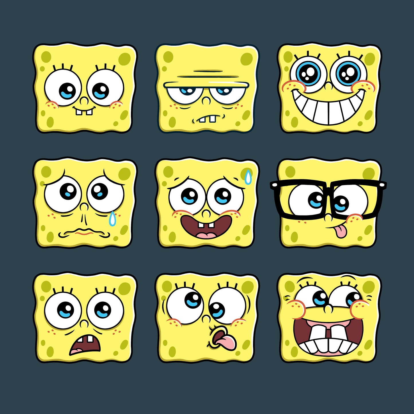 SpongeBob Expression Grid