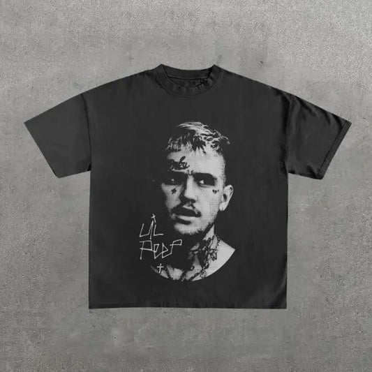 LIL PEEP T-Shirt, Vintage LIL PEEP Graphic Tee, Music Rap Tee, Hip Hop, R&B, Pop, Y2k, Unisex T-Shirt, Gift For Men Women Womenswear Menswear Top Streetwear