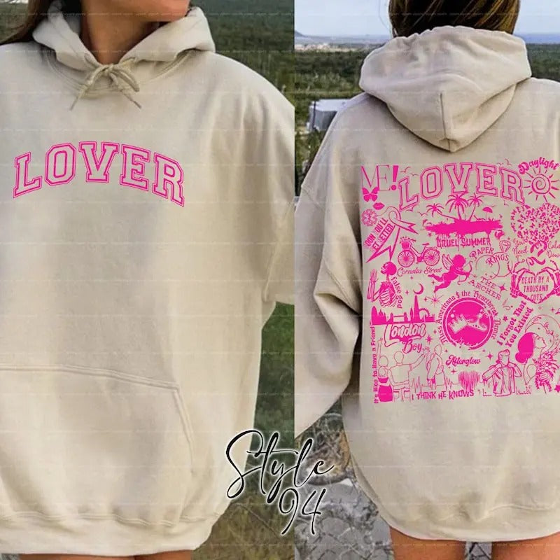 Lover Hoodie, Valentine Hoodie, Anniversary Gifts, Gifts For Her, Birthday Gifts, Pink Aesthetic ie Merch