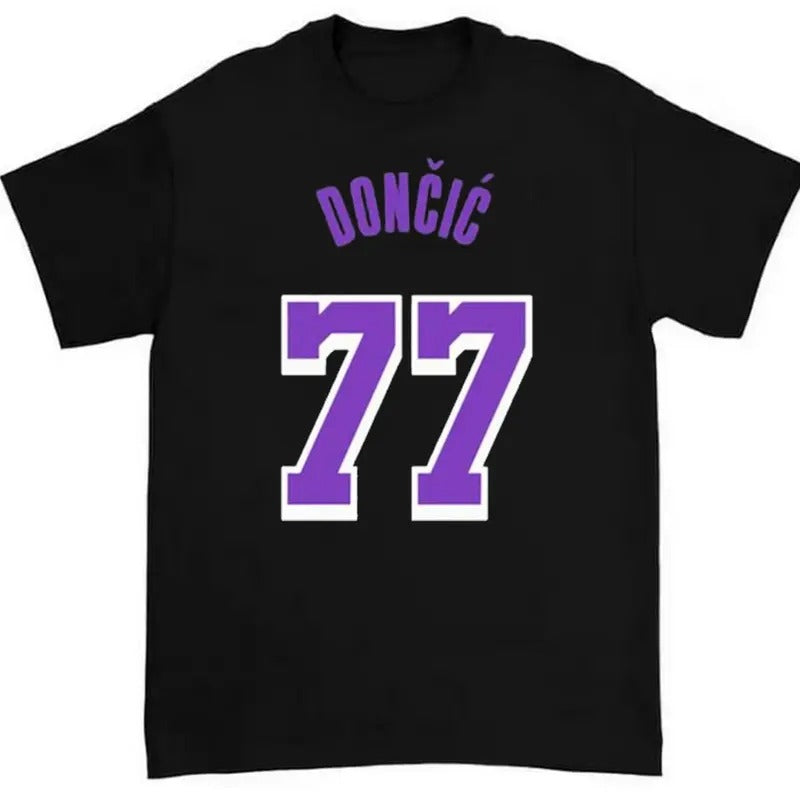 Luka Dooncic 77 Los Angeles Number & Name T-shirt