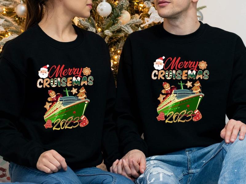 Merry Cruisemas Christmas 2023 Sweatshirt, Cruise Vacation Sweater, Matching Family Cruising X-mas Trip Hoodie, Friends Cruisin' Crew Christmas 2023 Sweater.