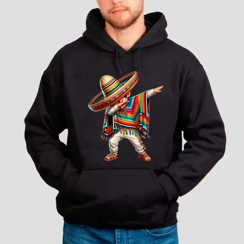 Mexican Boy Dabbing Poncho Cinco De Mayo T Shirt, Sweatshirt, Hoodie, Unisex Sweater Pullover Tee