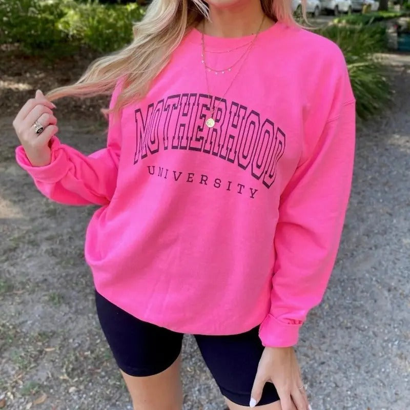 'Motherhood University' Crewneck Sweatshirt
