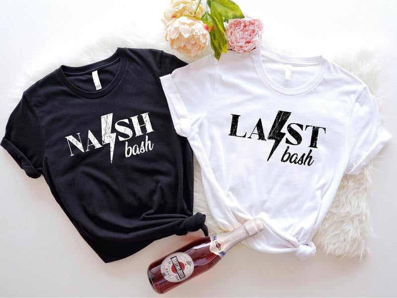 Nashville Bachelorette Shirt, Matching Bridesmaid Tee, Bridal Shower Short Sleeve, Wedding Party Gift Tee, Engagement Shirt, Bride Gift Shirt.
