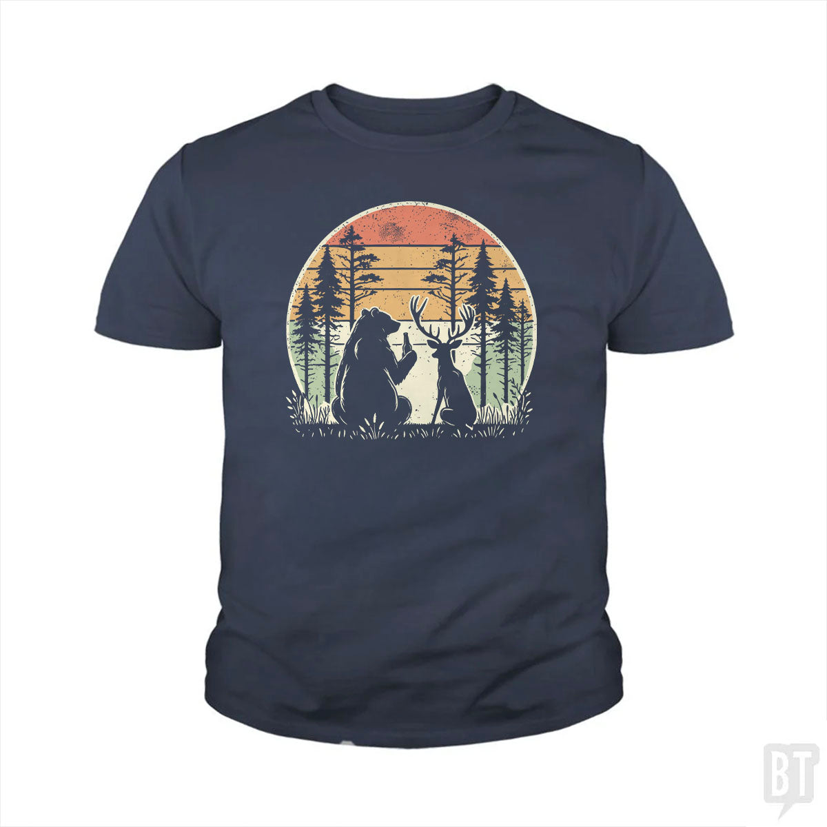 Bear And Deer Share A Beer Kids Shirt