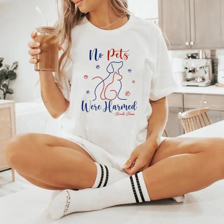 No Pets Were Harmed Kamala Harris shirt, Harris 2024, Madam Kamala Harris, Kamala Harris for President, President Harris Shirt Womenswear