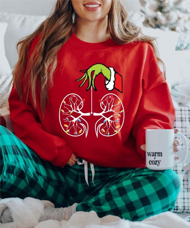 Nurse Christmas Sweatshirt, Kidney Nurse Christmas Hoodie, Christmas Dialysis Sweatshirt, Christmas Light Hoodie, Matching Nurse Squad, Kidney RN Long Sleeve Gift, Doctor Sweatshirt For Holiday.